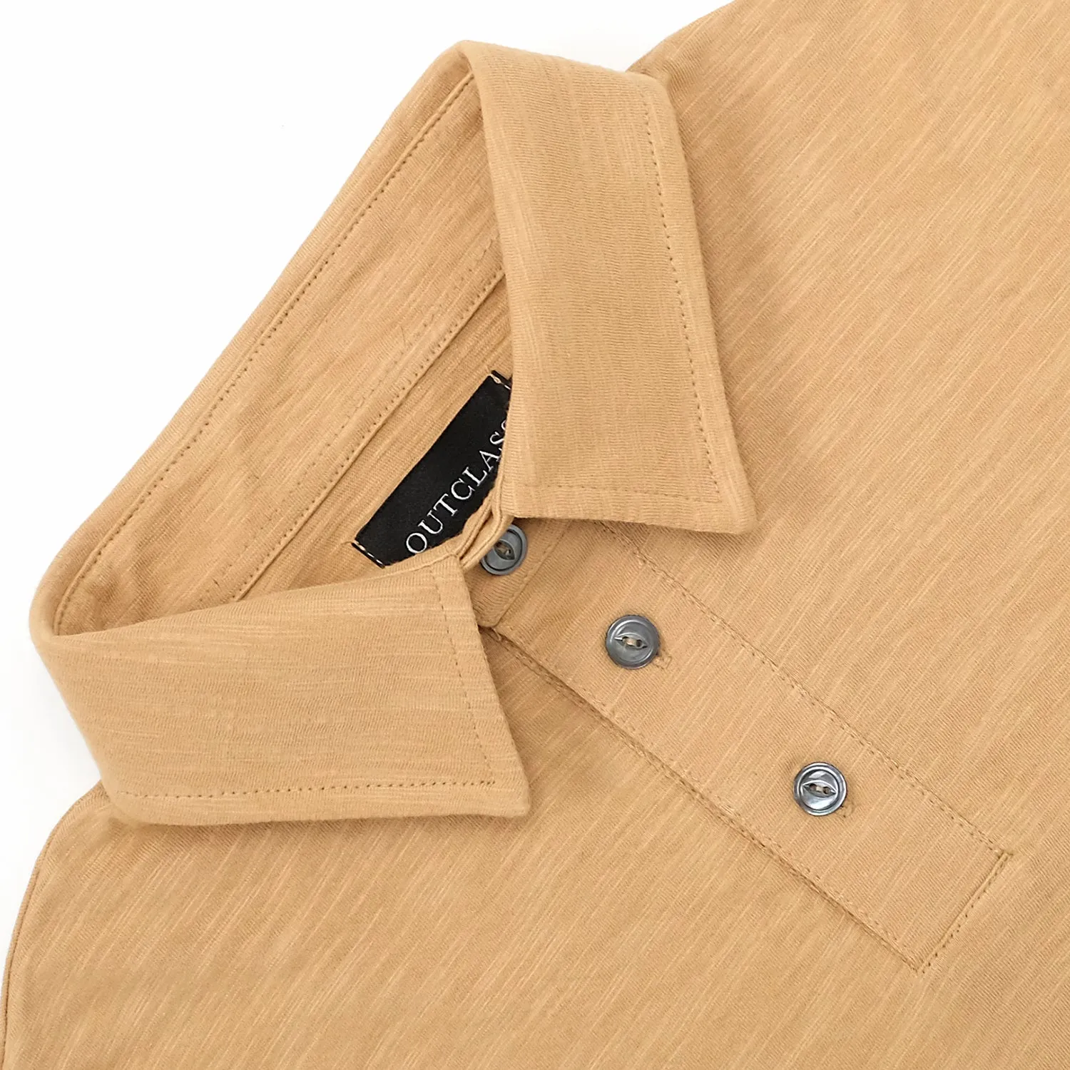 Sand Slub S/S Polo sold by Outclass product image thumbnail 2