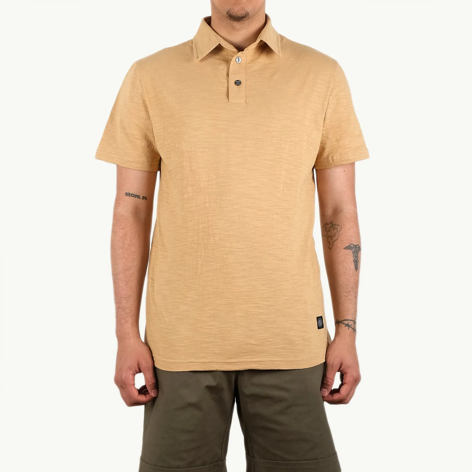 Sand Slub S/S Polo sold by Outclass product image thumbnail 5