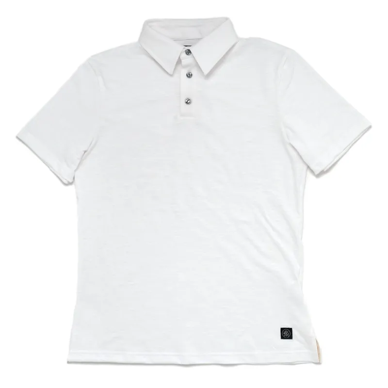 White Slub S/S Polo sold by Outclass