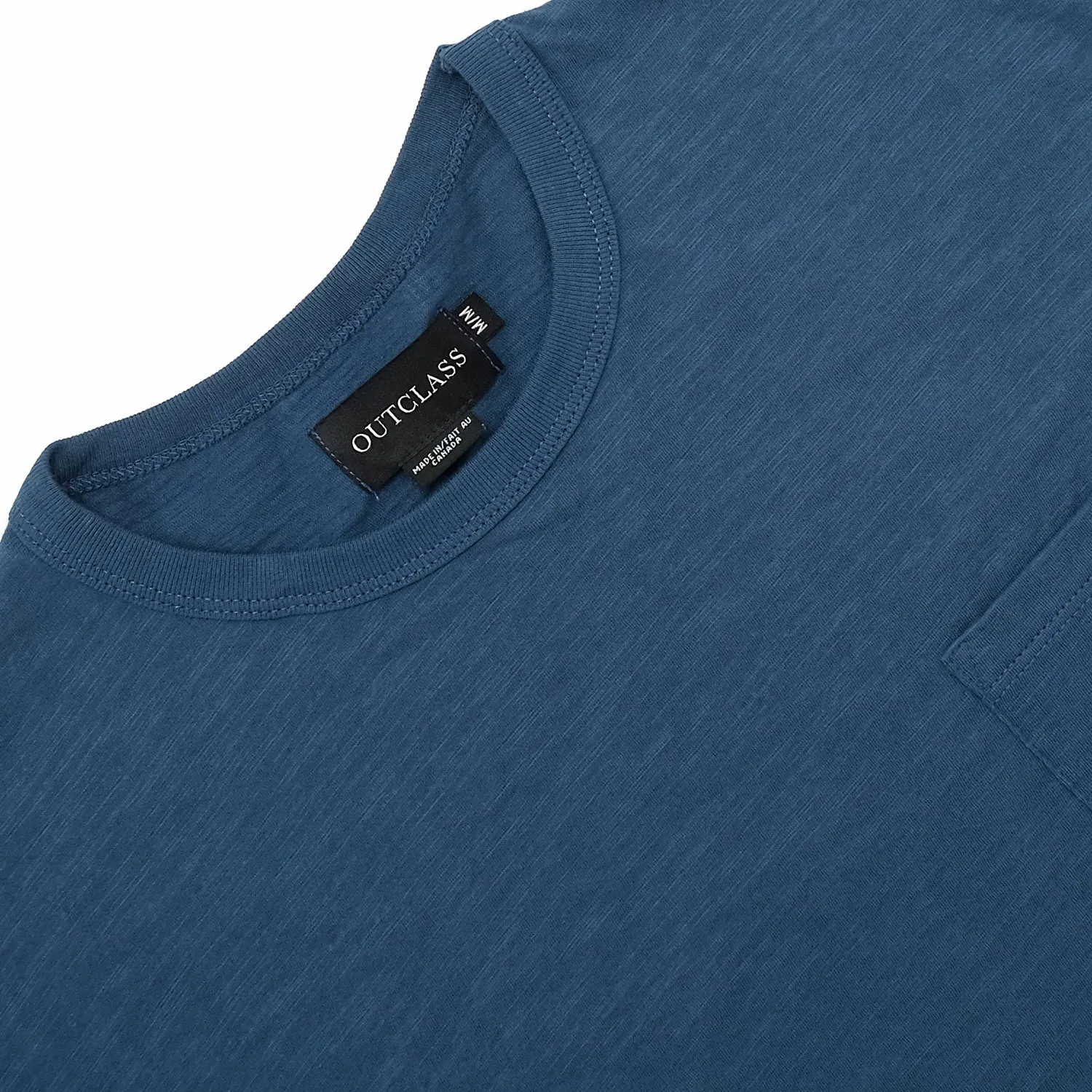 Faded Indigo Slub S/S Pocket T-Shirt sold by Outclass product image thumbnail 2