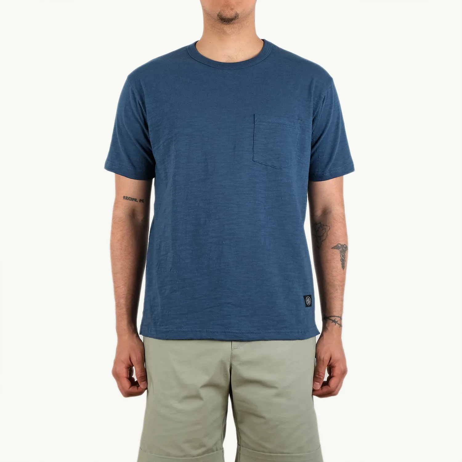 Faded Indigo Slub S/S Pocket T-Shirt sold by Outclass product image thumbnail 5