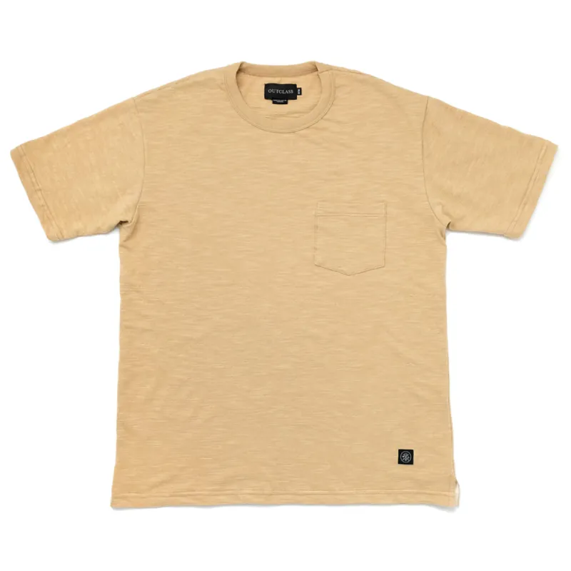 Sand Slub S/S Pocket T-Shirt sold by Outclass