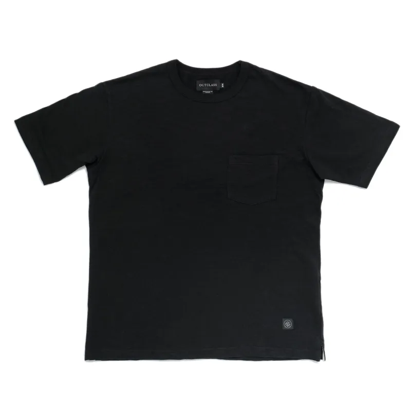 Black Slub S/S Pocket T-Shirt sold by Outclass