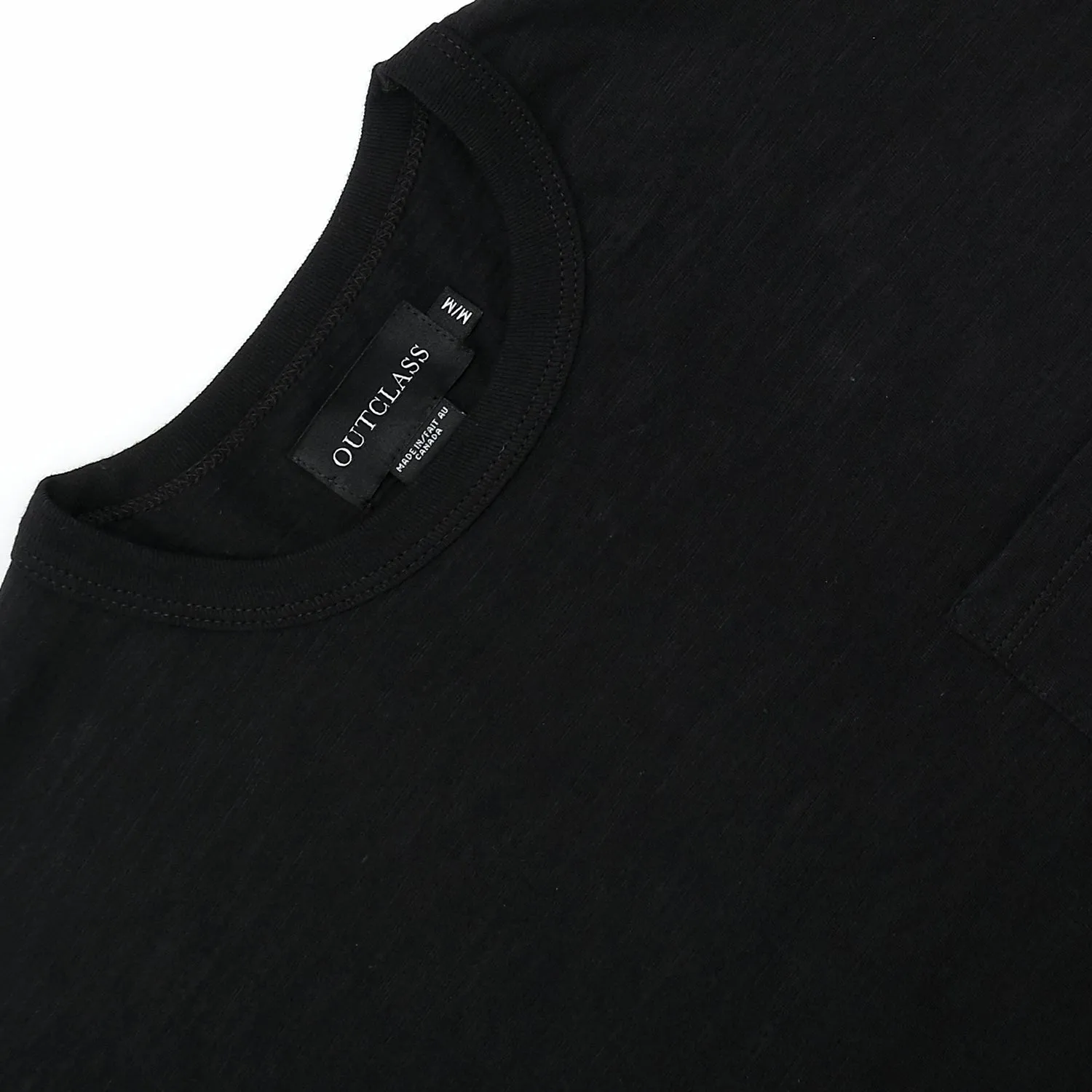 Black Slub S/S Pocket T-Shirt sold by Outclass product image thumbnail 2