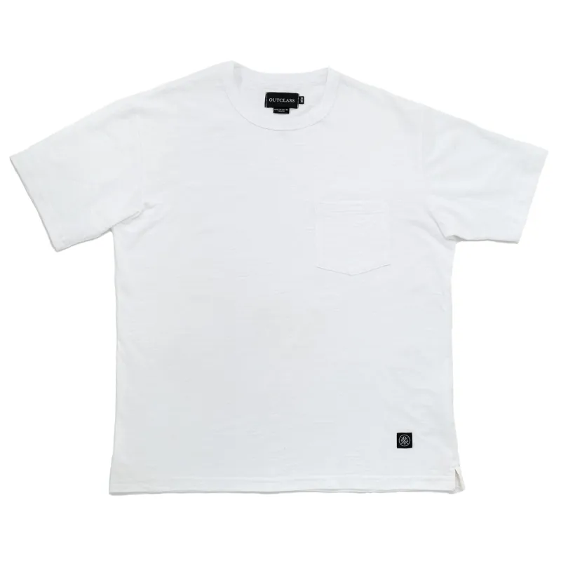 White Slub S/S Pocket T-Shirt sold by Outclass
