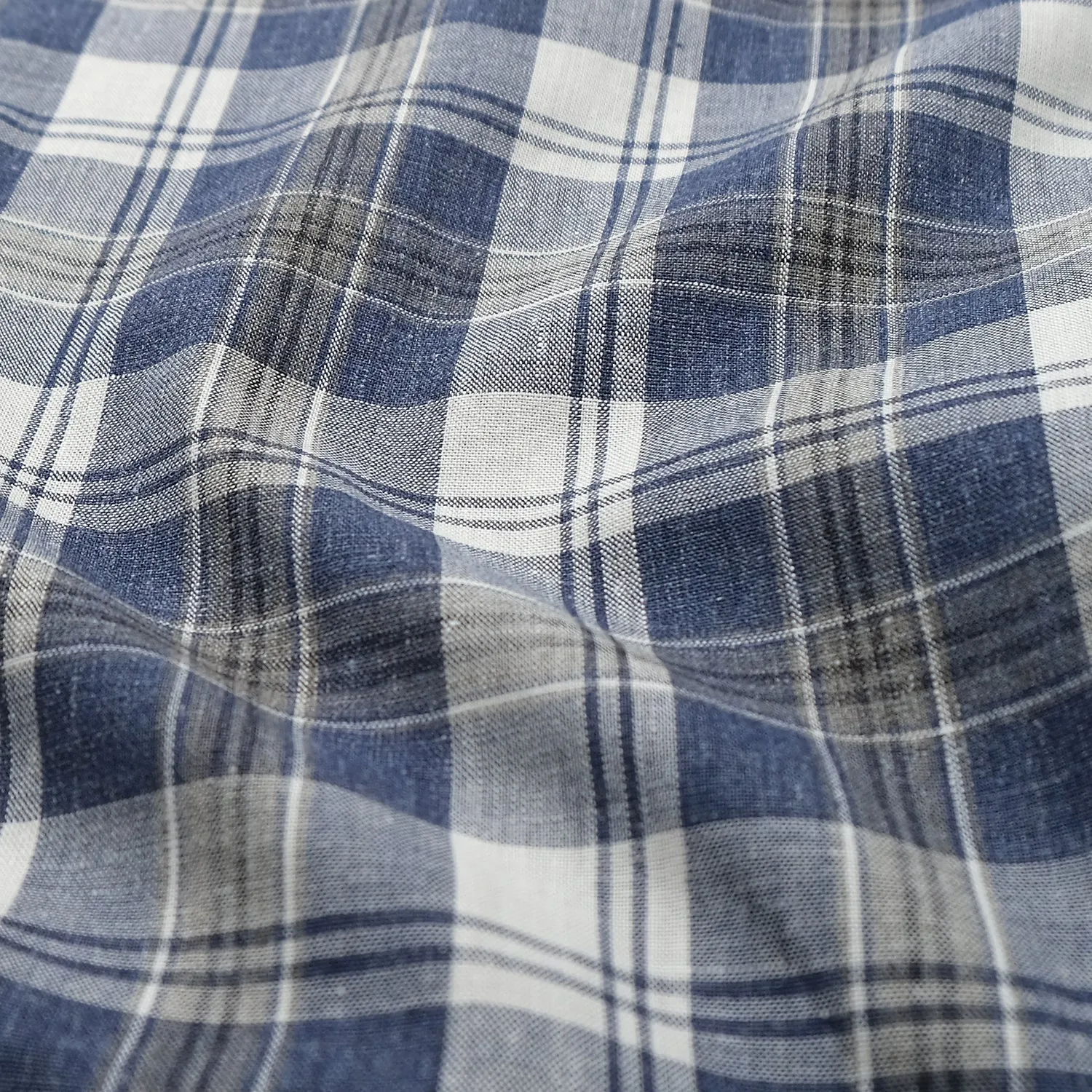 Indigo Plaid L/S Shirt sold by Outclass product image thumbnail 4