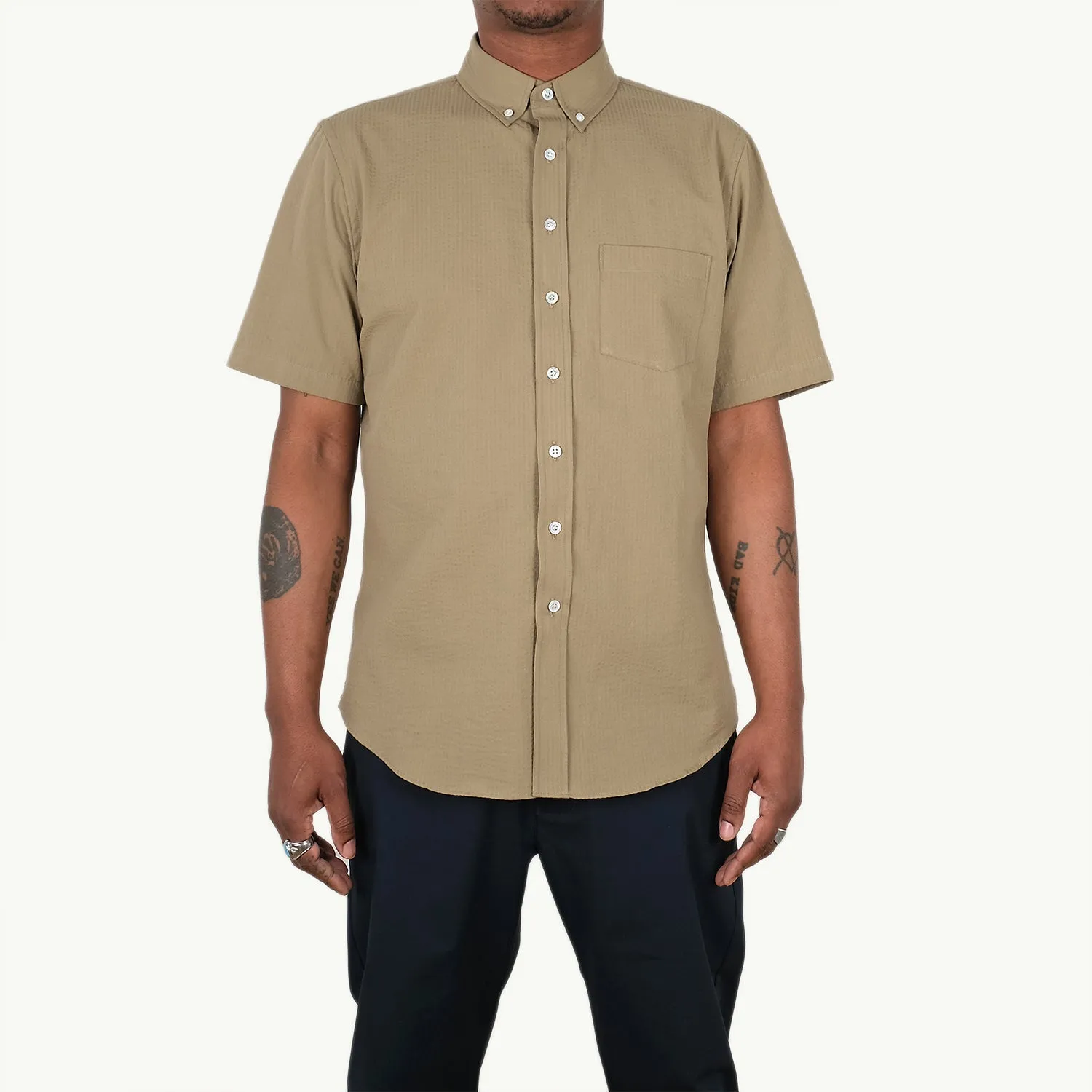 Moss Seersucker S/S Classic Shirt sold by Outclass product image thumbnail 5