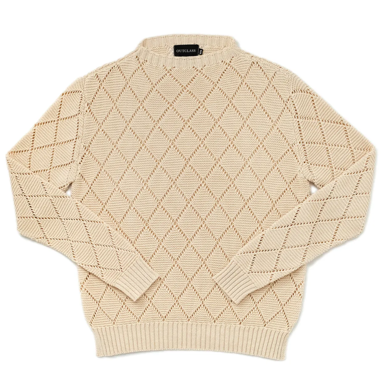 Ecru Crochet Crewneck sold by Outclass