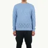 Sky Blue Crochet Crewneck sold by Outclass