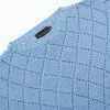 Sky Blue Crochet Crewneck sold by Outclass