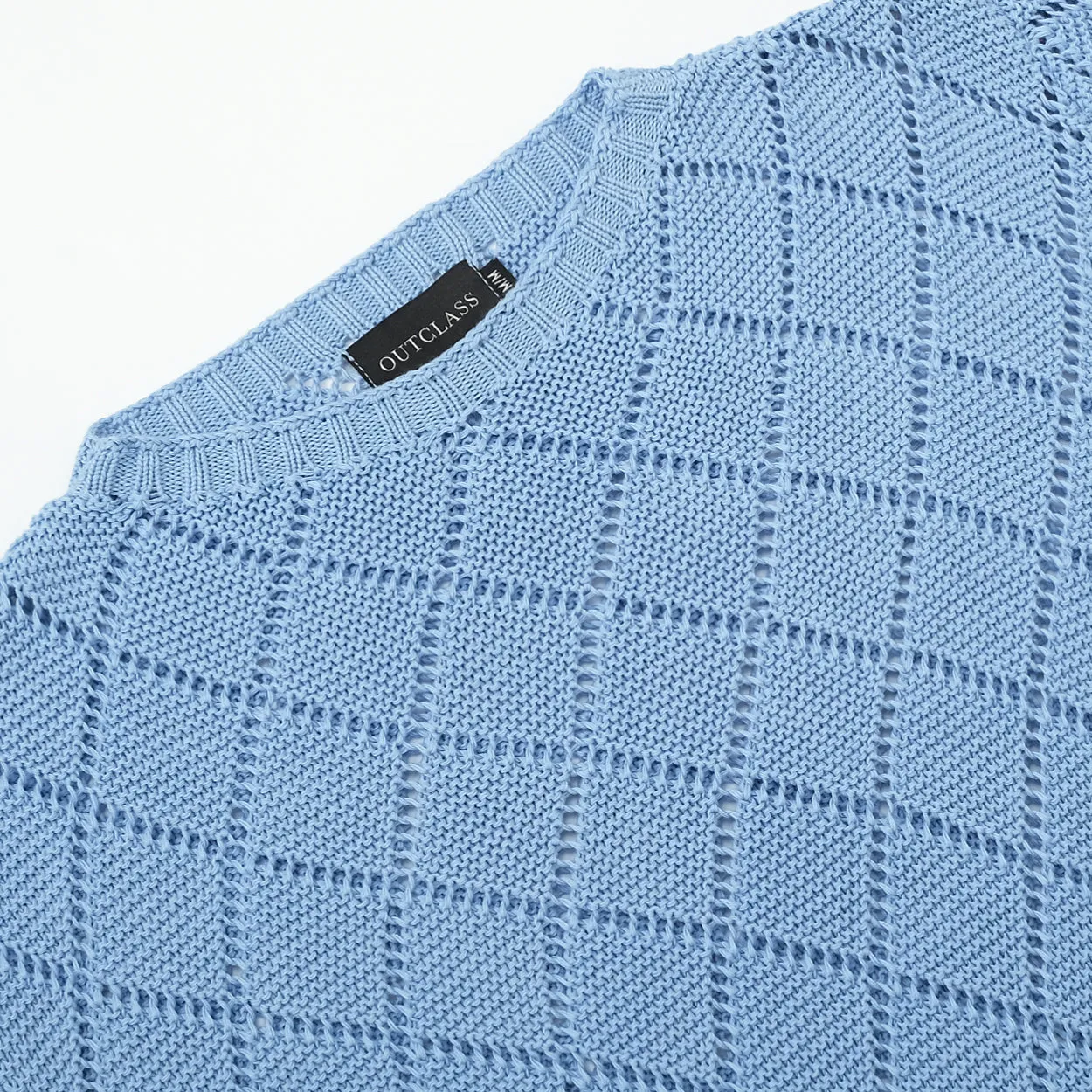 Sky Blue Crochet Crewneck sold by Outclass product image thumbnail 2