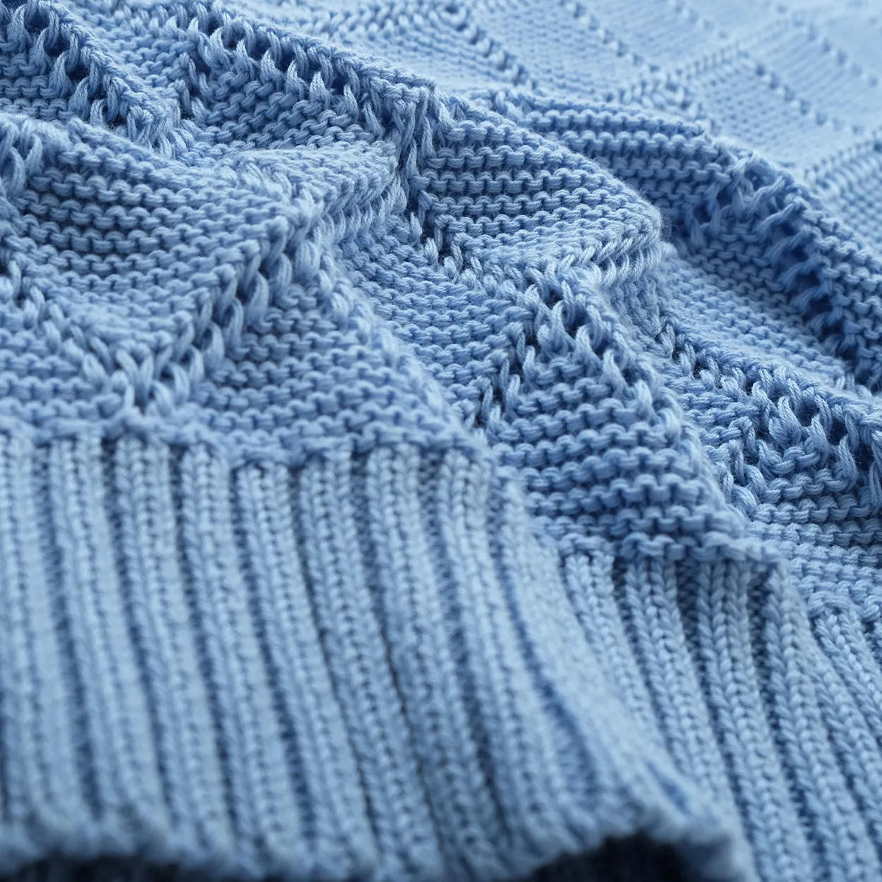 Sky Blue Crochet Crewneck sold by Outclass product image thumbnail 4