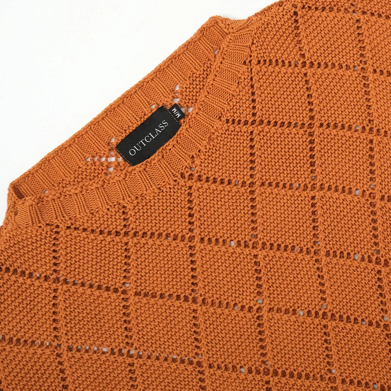 Terracotta Crochet Crewneck sold by Outclass product image thumbnail 2