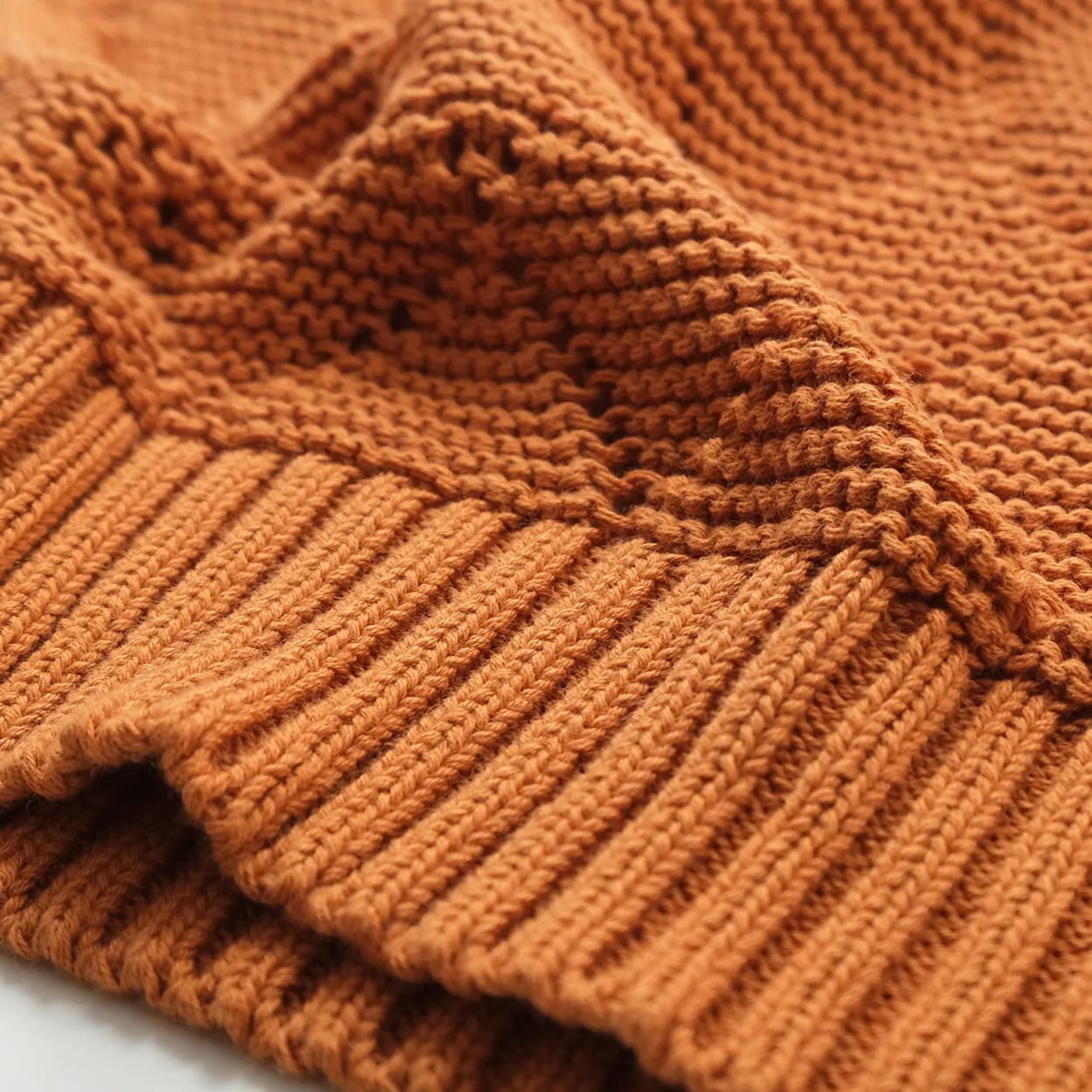 Terracotta Crochet Crewneck sold by Outclass product image thumbnail 4