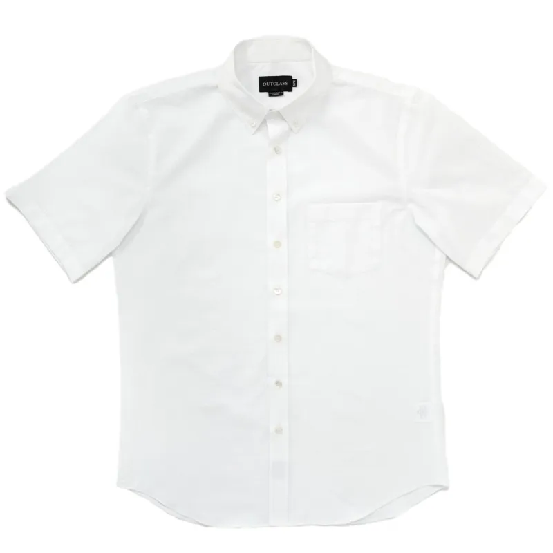White Seersucker S/S Shirt sold by Outclass