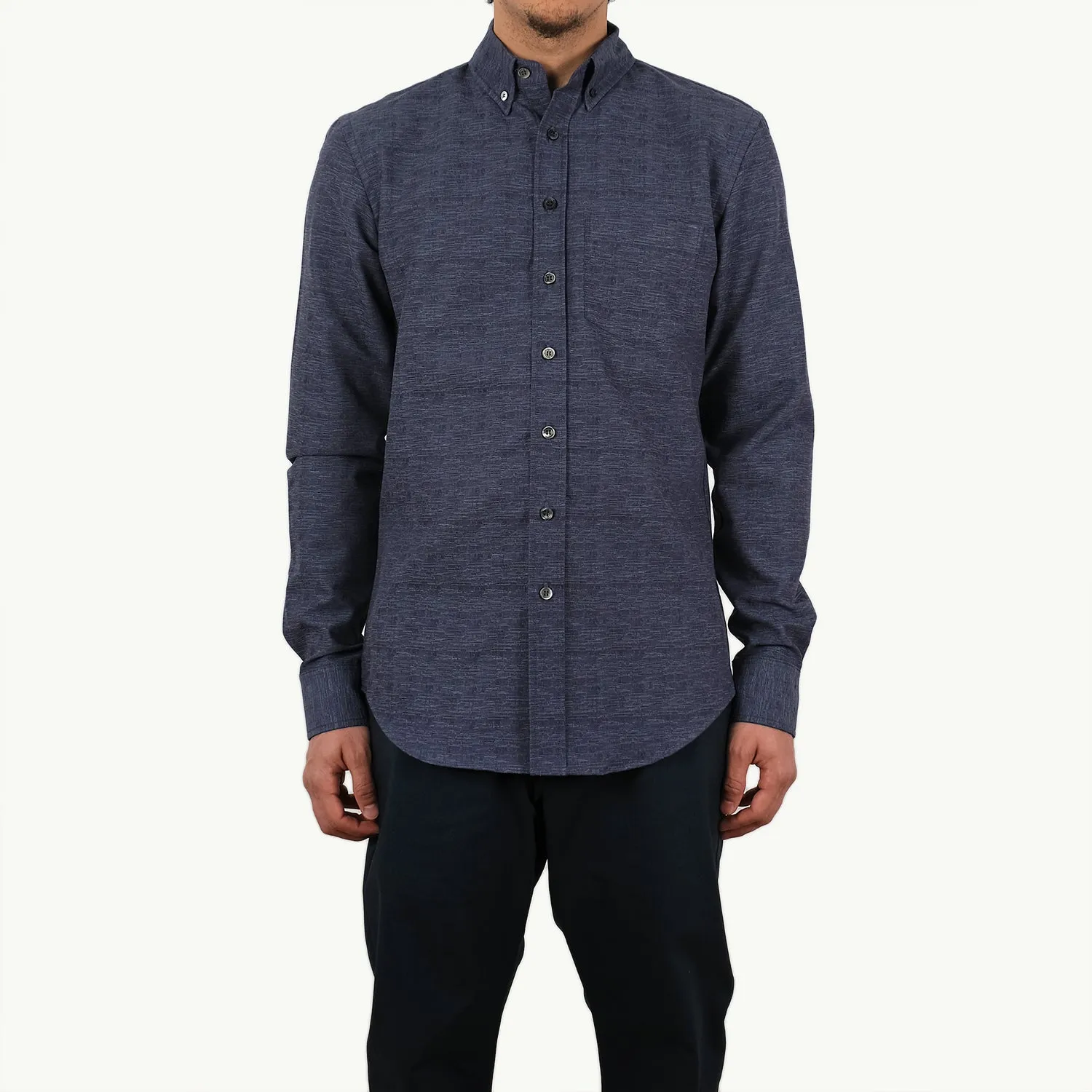 Navy Static L/S Shirt sold by Outclass product image thumbnail 5