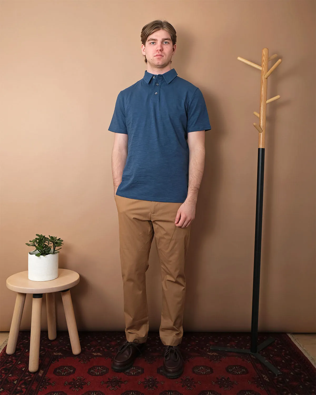 Faded Indigo Slub S/S Polo sold by Outclass product image thumbnail 3