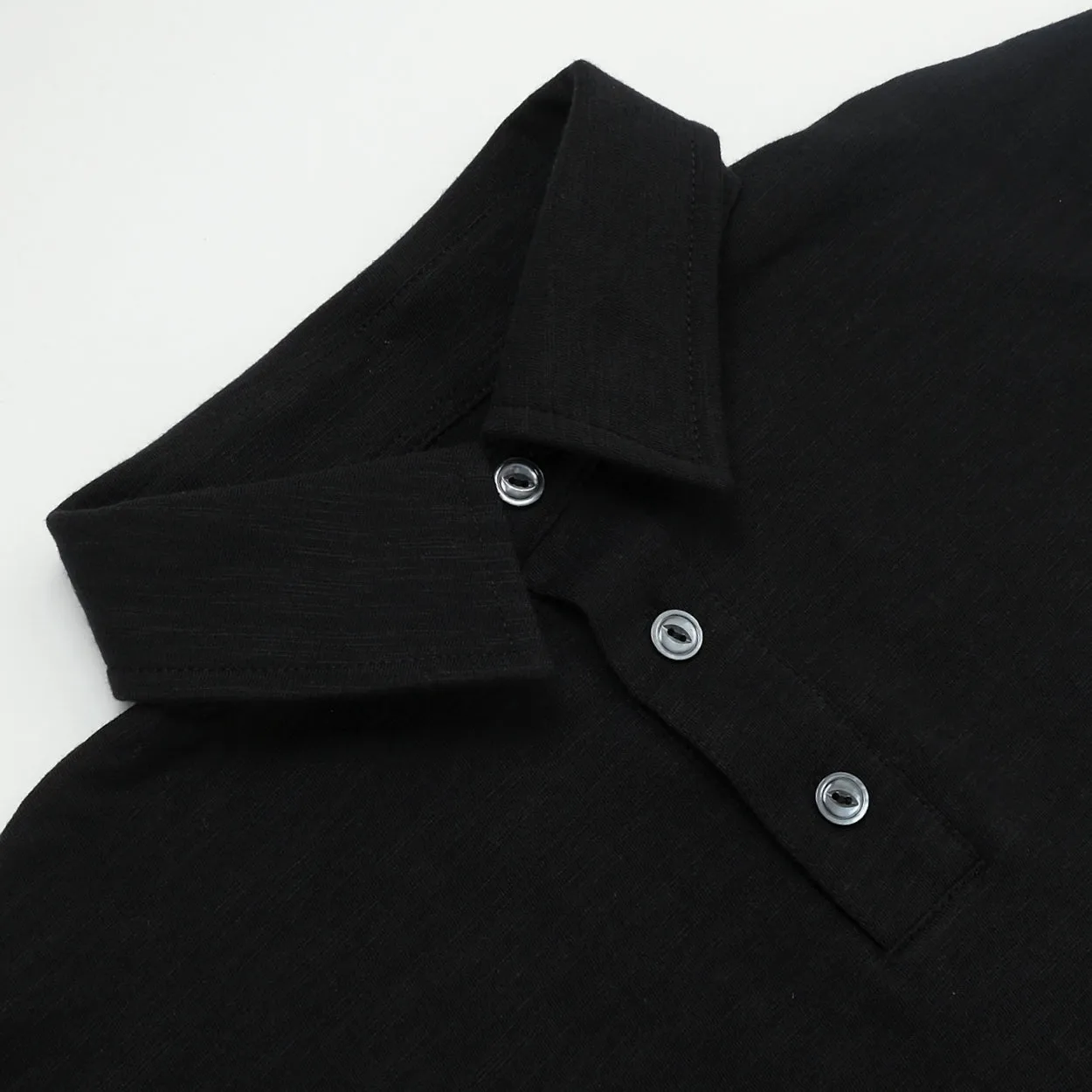Black Slub S/S Polo sold by Outclass product image thumbnail 4