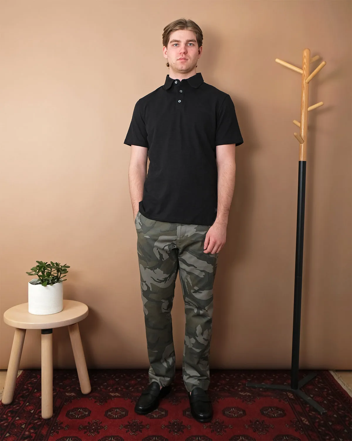 Black Slub S/S Polo sold by Outclass product image thumbnail 3
