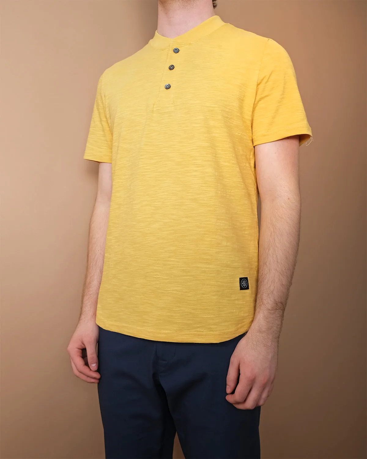 Turmeric Slub S/S Henley sold by Outclass product image thumbnail 2