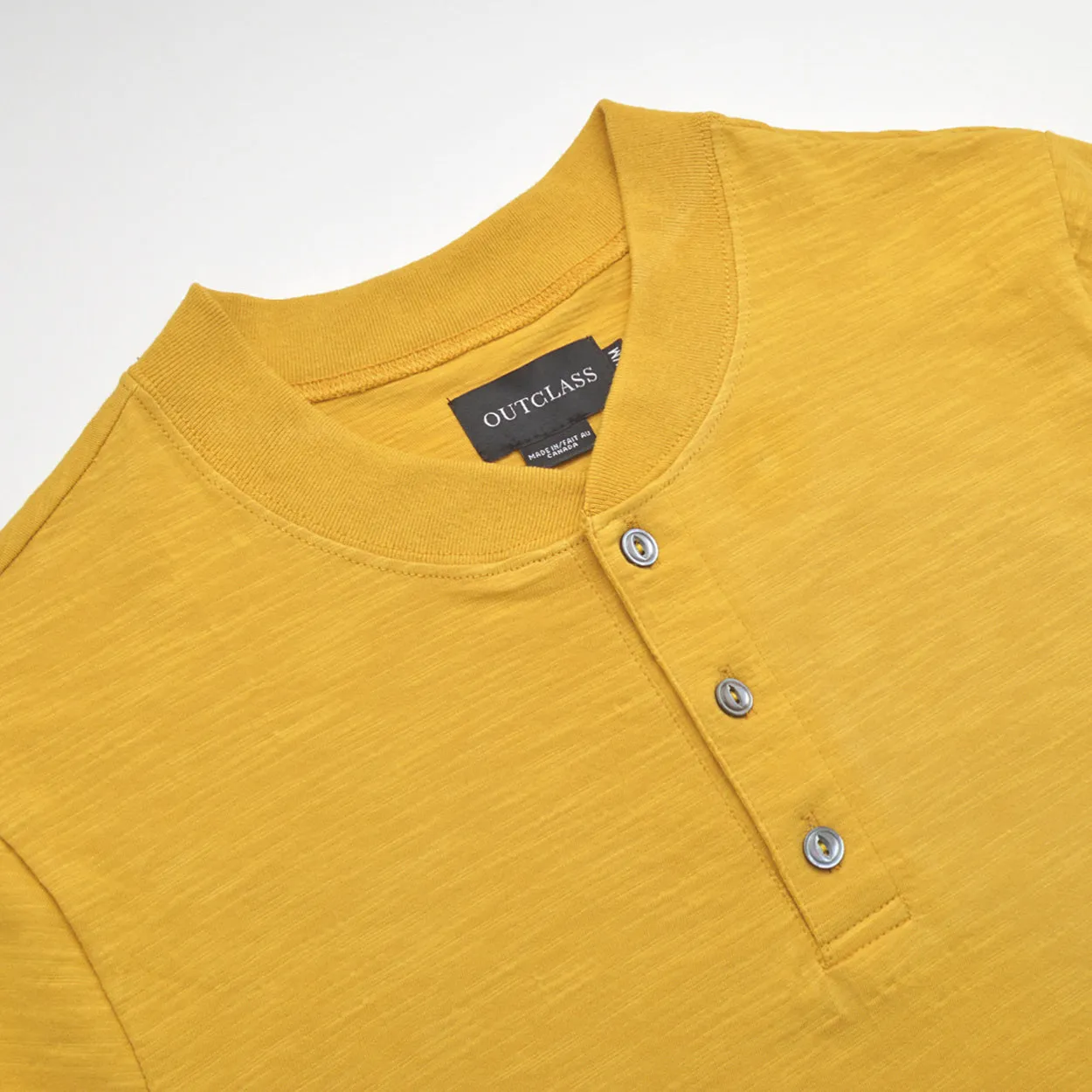 Turmeric Slub S/S Henley sold by Outclass product image thumbnail 4