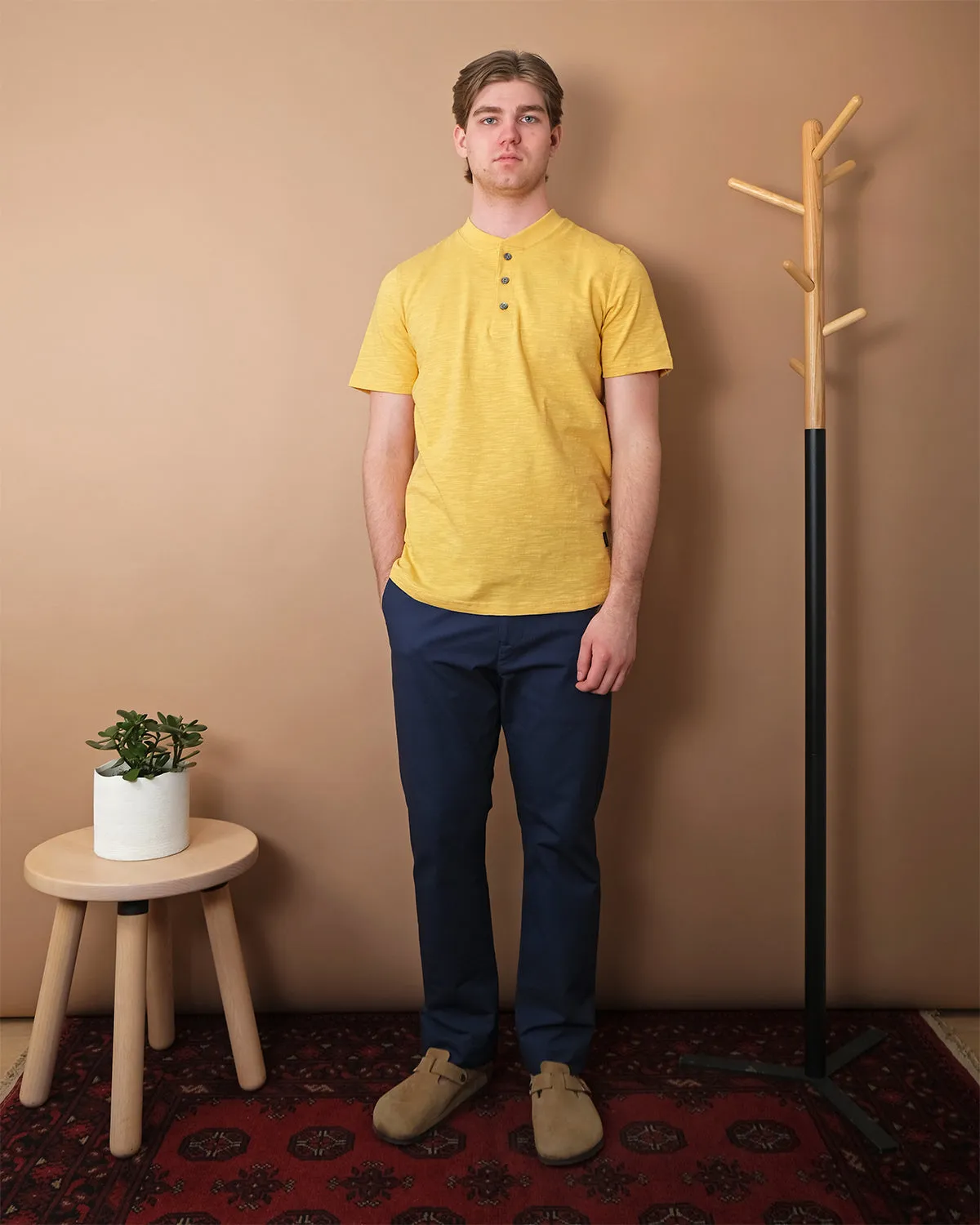 Turmeric Slub S/S Henley sold by Outclass product image thumbnail 3