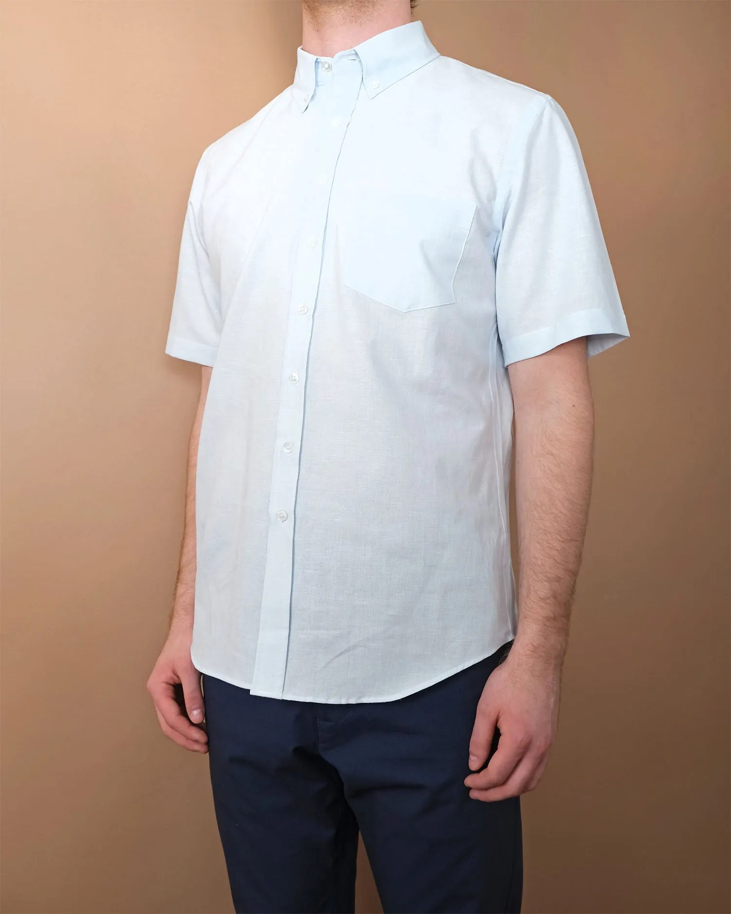 Teal Linen S/S Classic Shirt sold by Outclass product image thumbnail 2