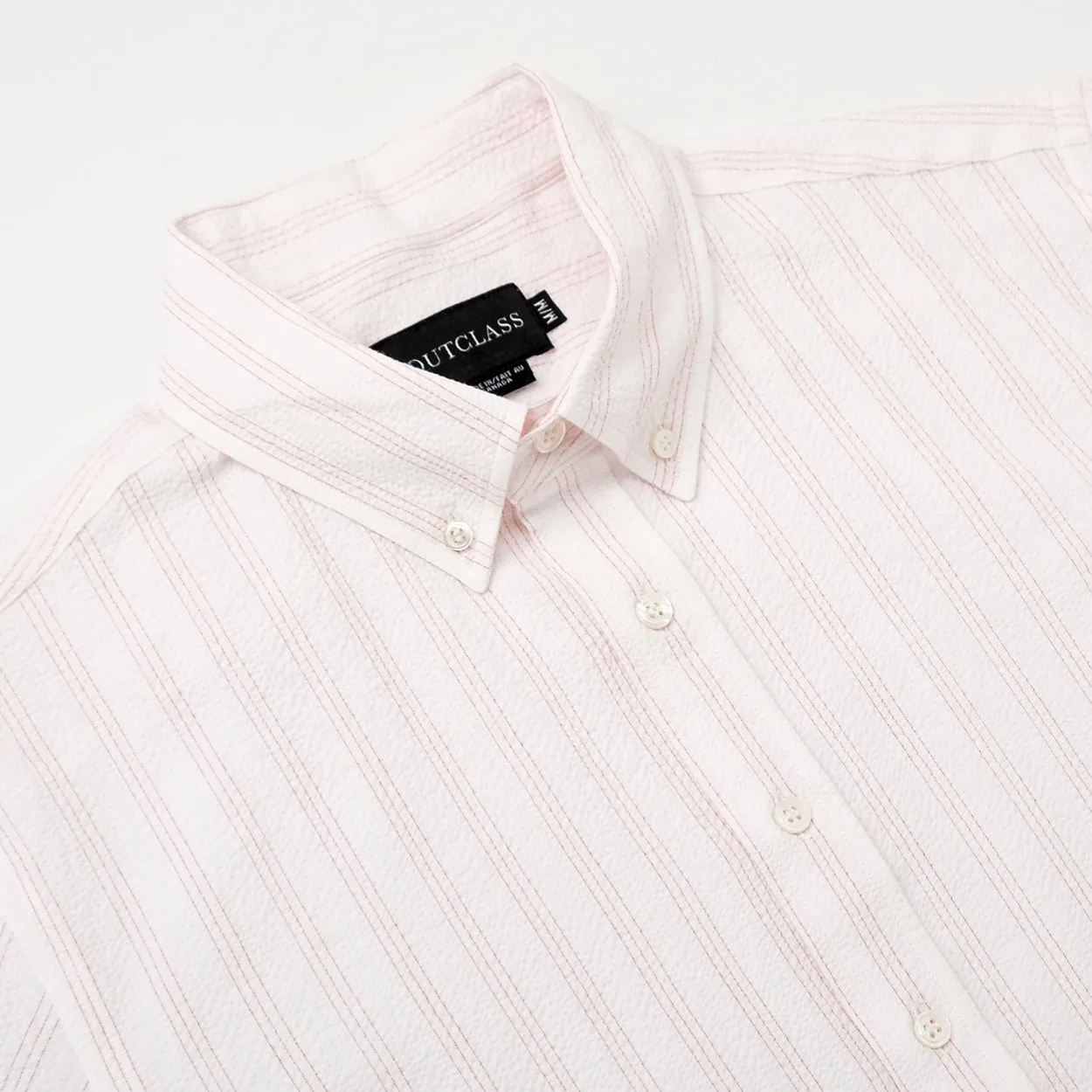 Salmon Stripe S/S Classic Shirt sold by Outclass product image thumbnail 4