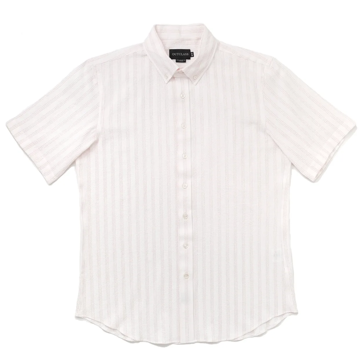 Salmon Stripe S/S Classic Shirt sold by Outclass