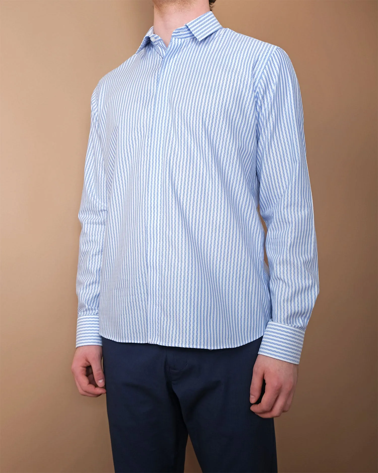 Fancy Stripe L/S Dress Shirt sold by Outclass product image thumbnail 2