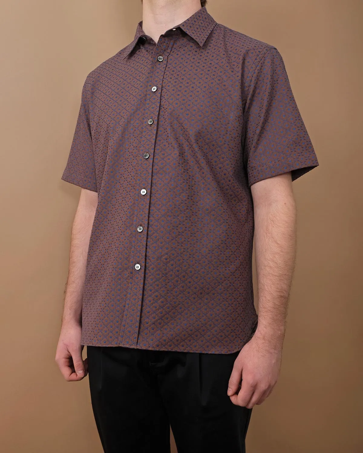 Geometric Jacquard S/S Easy Shirt sold by Outclass product image thumbnail 2