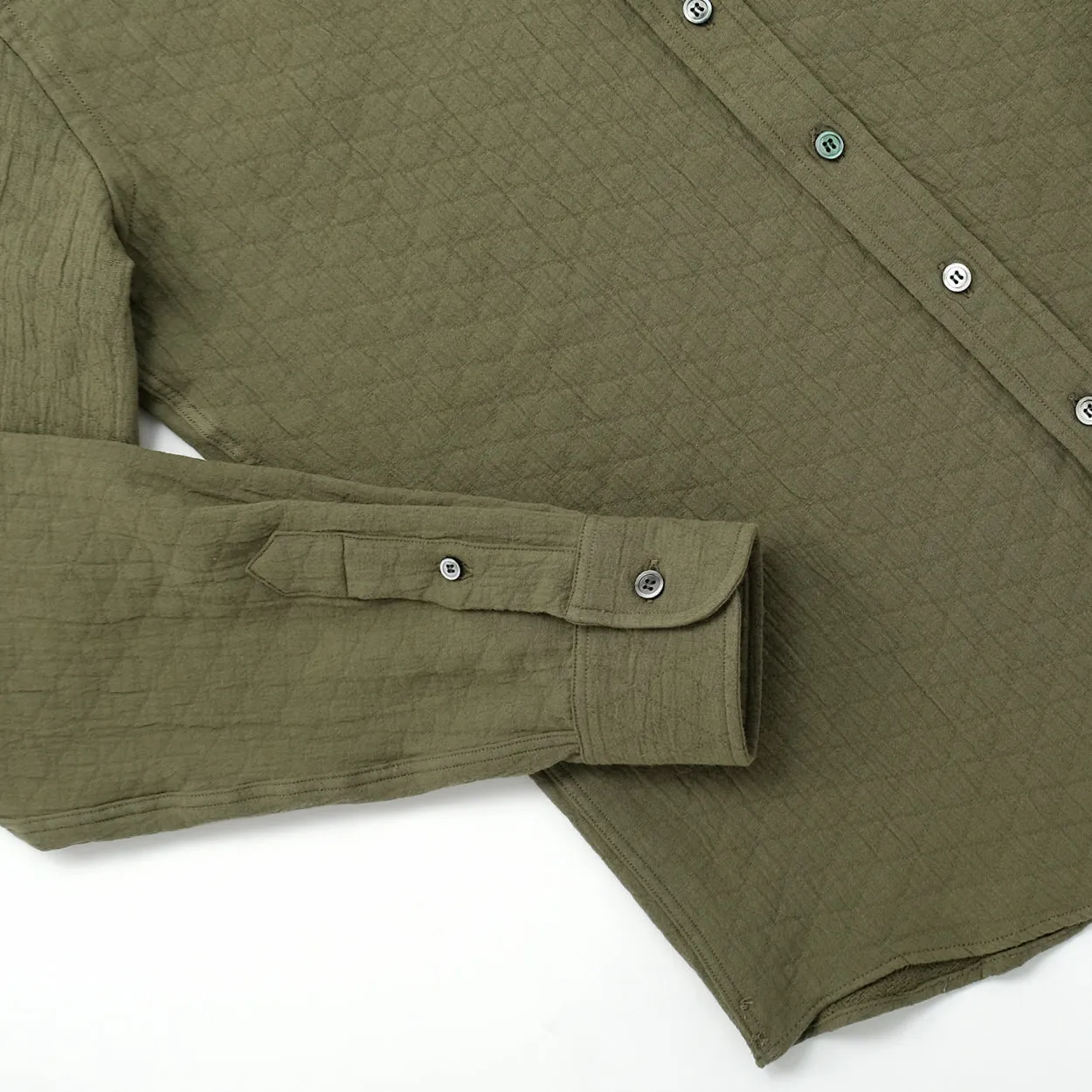 Olive Quilted L/S Classic Shirt sold by Outclass product image thumbnail 4