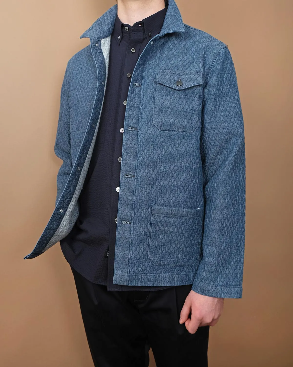 Quilted Chambray Chore Coat sold by Outclass product image thumbnail 3