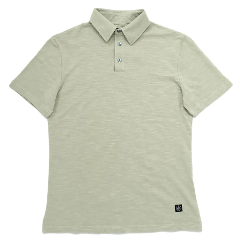 Sage Slub S/S Polo sold by Outclass