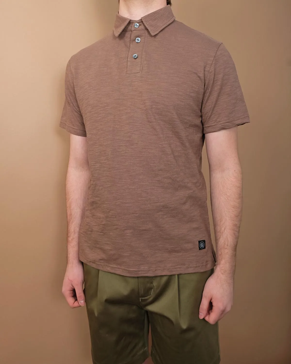 Mocha Slub S/S Polo sold by Outclass product image thumbnail 2