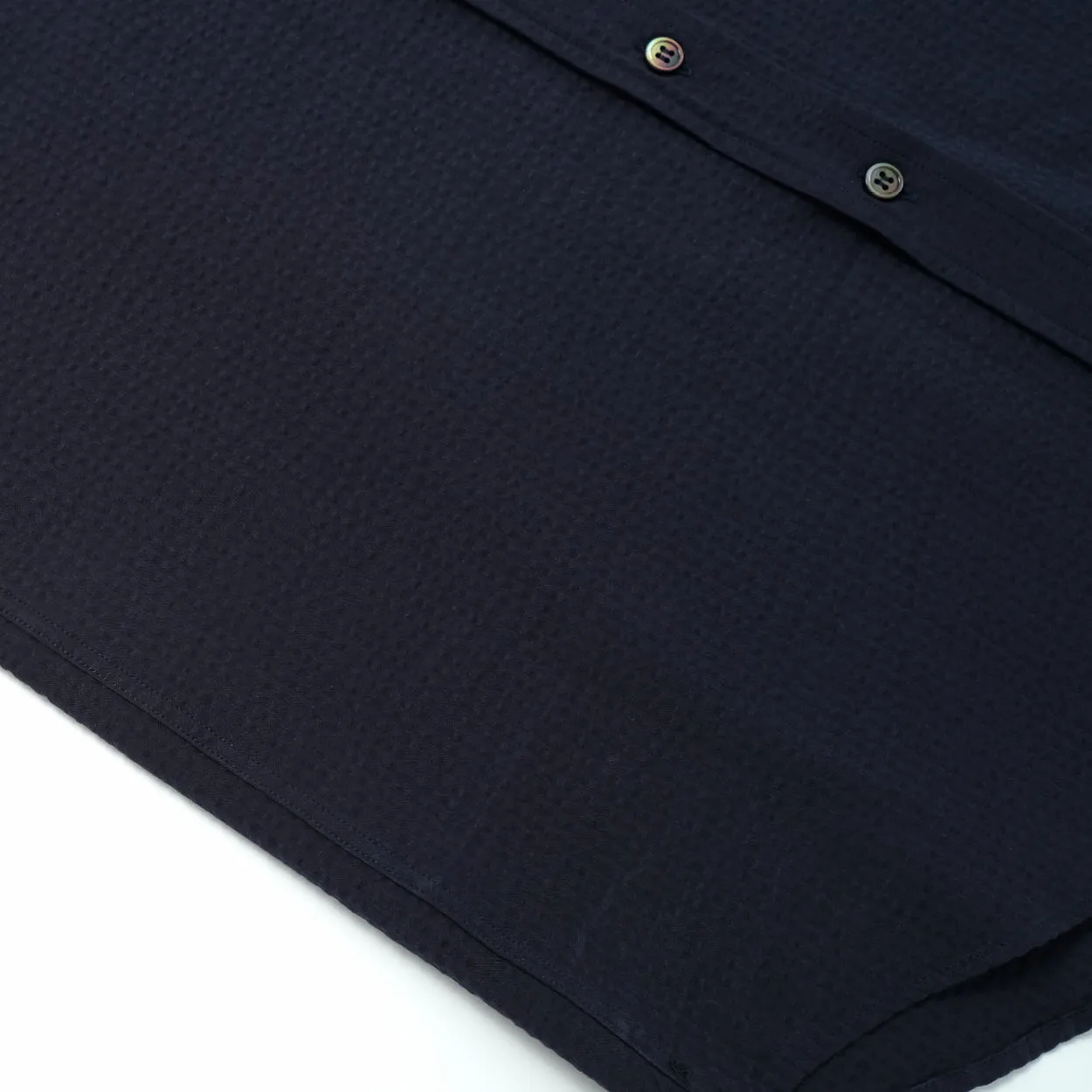 Navy Seersucker S/S Shirt sold by Outclass product image thumbnail 4