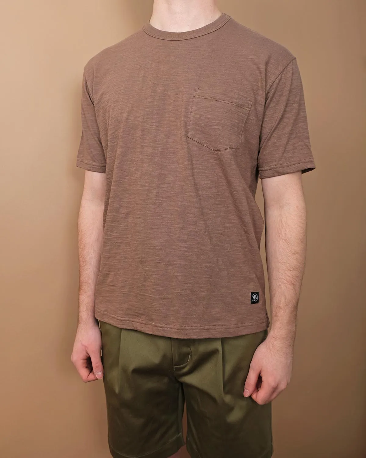 Mocha Slub S/S Pocket T-Shirt sold by Outclass product image thumbnail 2