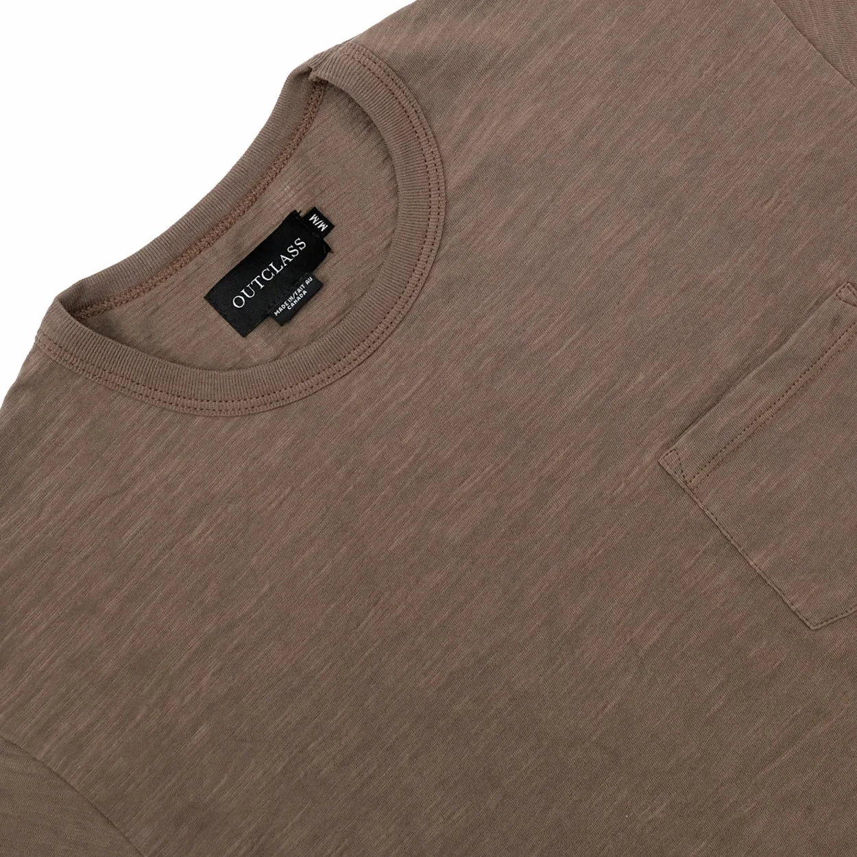 Mocha Slub S/S Pocket T-Shirt sold by Outclass product image thumbnail 3