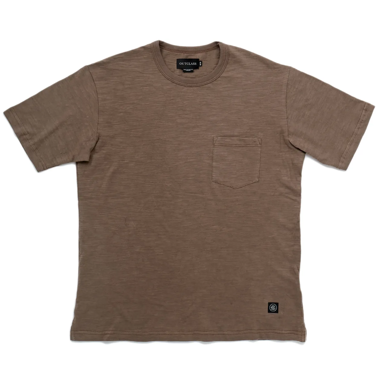 Mocha Slub S/S Pocket T-Shirt sold by Outclass