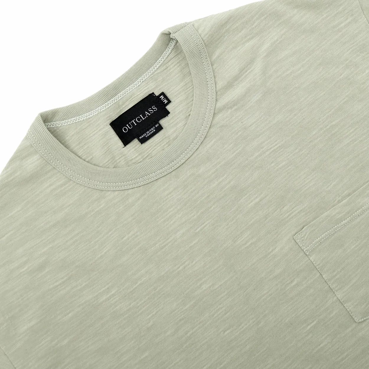 Sage Slub S/S Pocket T-Shirt sold by Outclass product image thumbnail 3