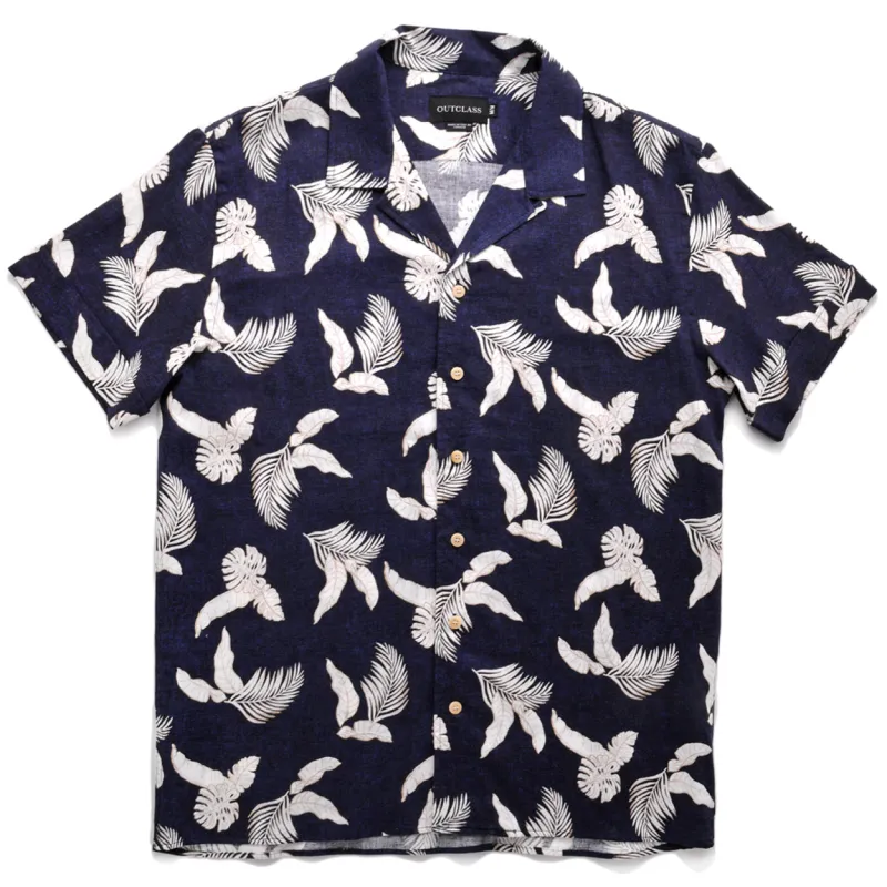 Indigo Banana Leaf Havana Shirt sold by Outclass