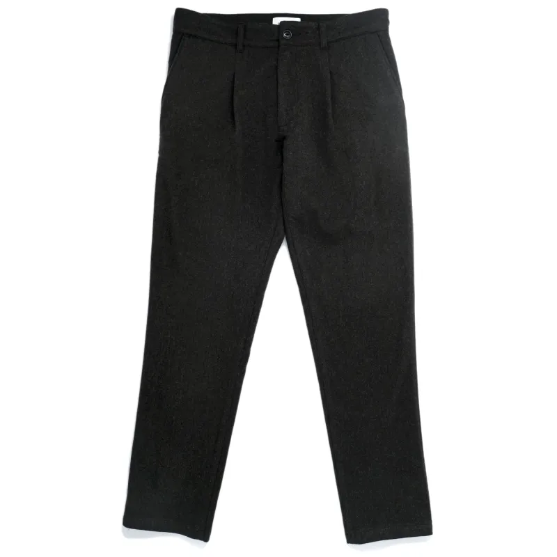 Charcoal Washable Wool Pleated Pant sold by Outclass