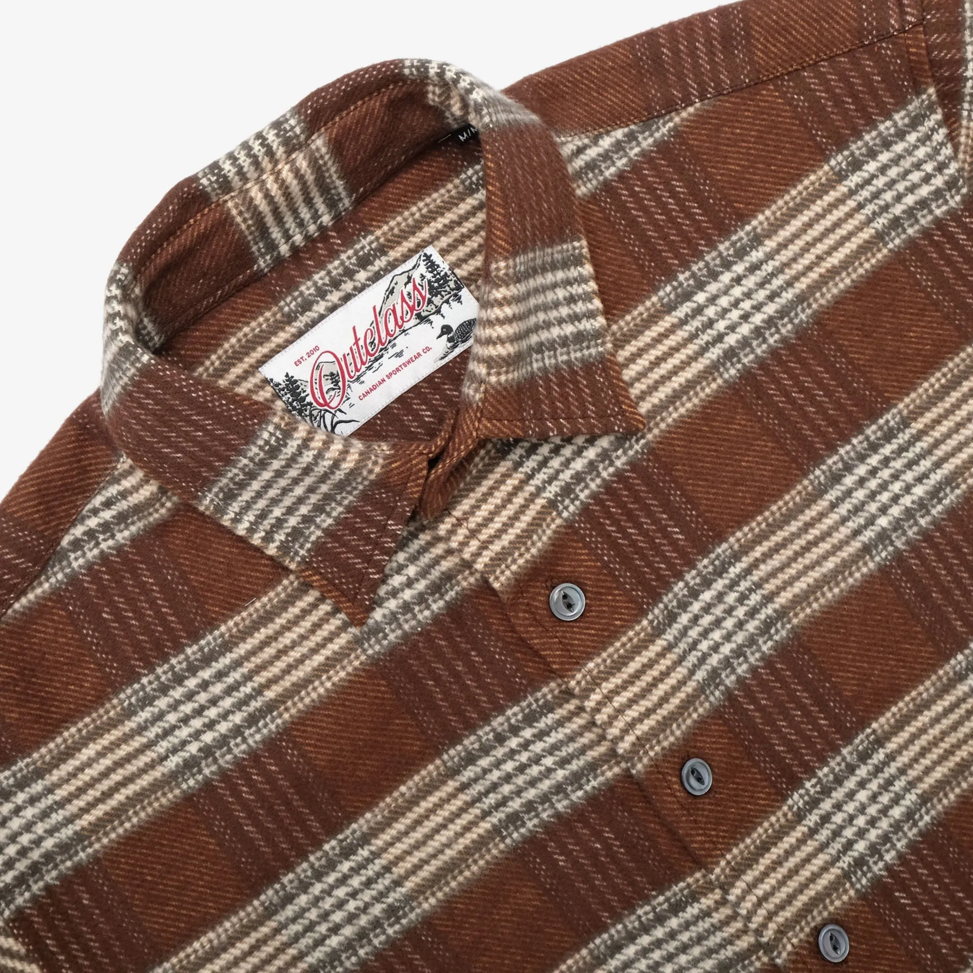 Brown Houndstooth Blanket Easy Shirt sold by Outclass product image thumbnail 3