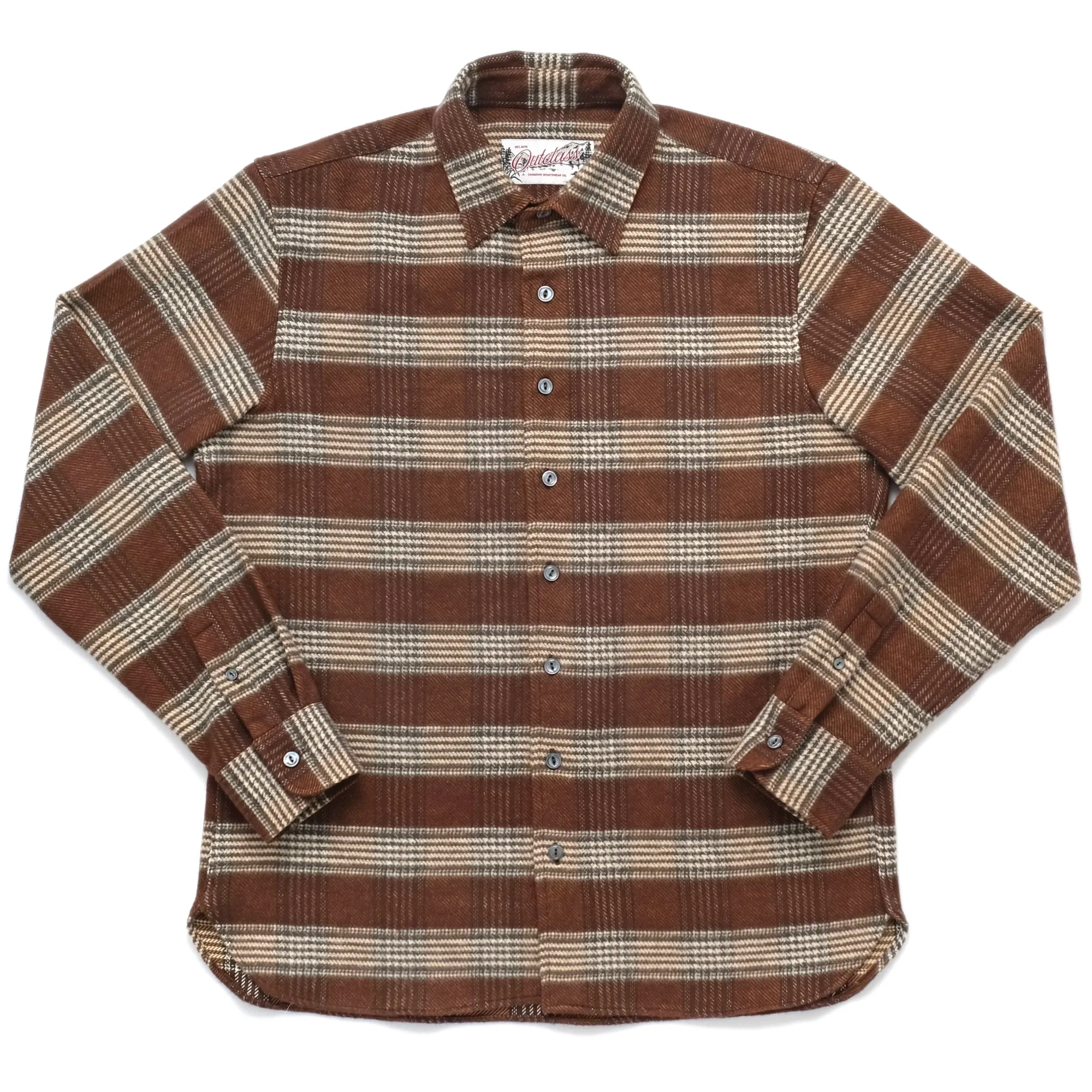 Brown Houndstooth Blanket Easy Shirt sold by Outclass