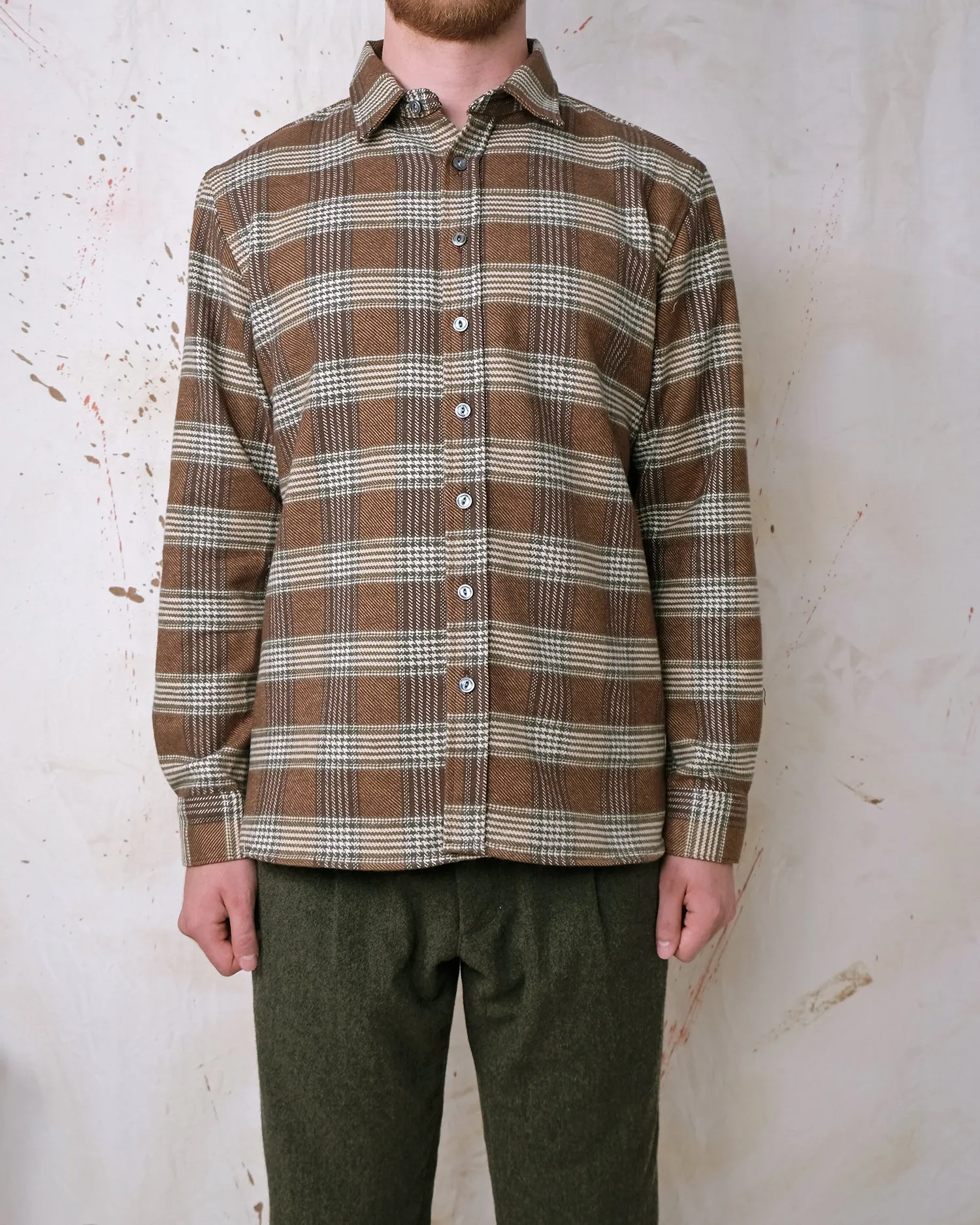 Brown Houndstooth Blanket Easy Shirt sold by Outclass product image thumbnail 2