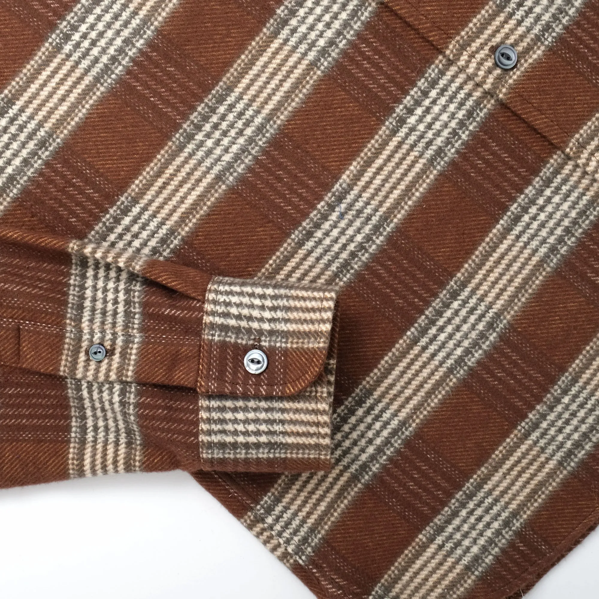 Brown Houndstooth Blanket Easy Shirt sold by Outclass product image thumbnail 4