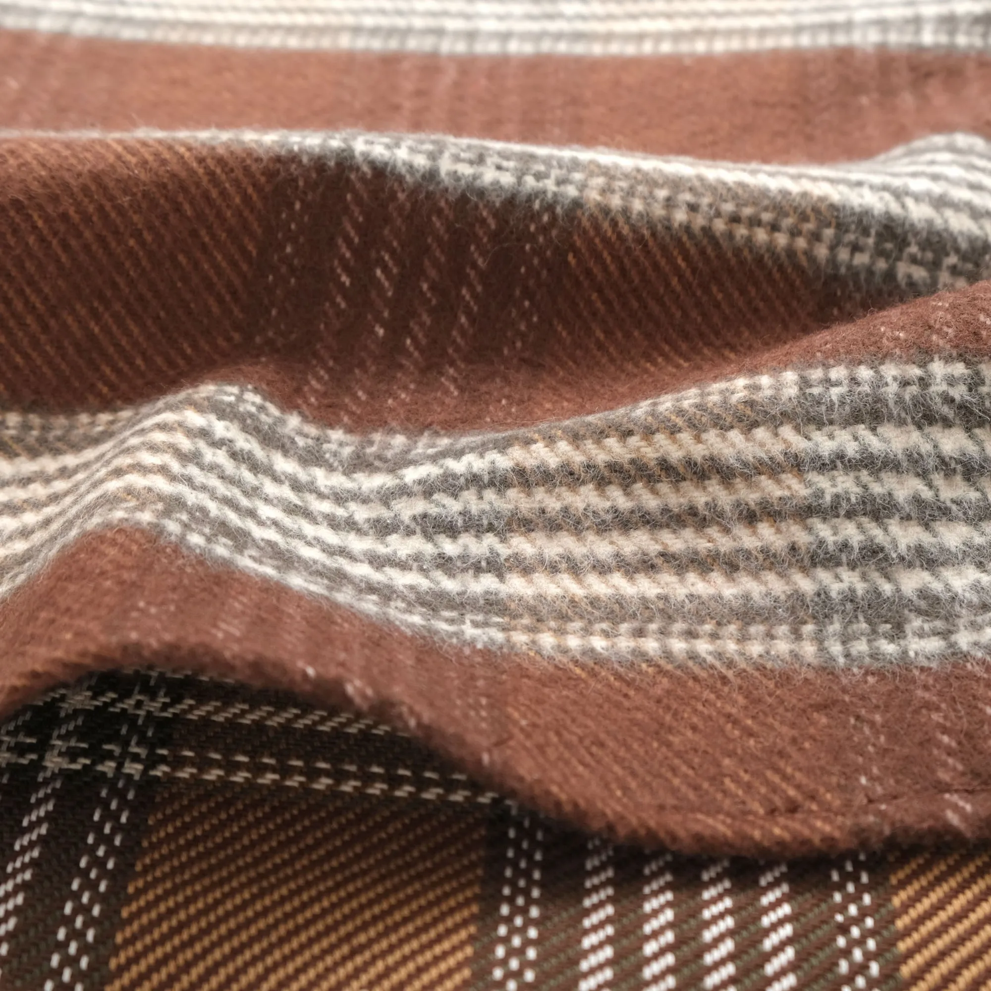Brown Houndstooth Blanket Easy Shirt sold by Outclass product image thumbnail 5