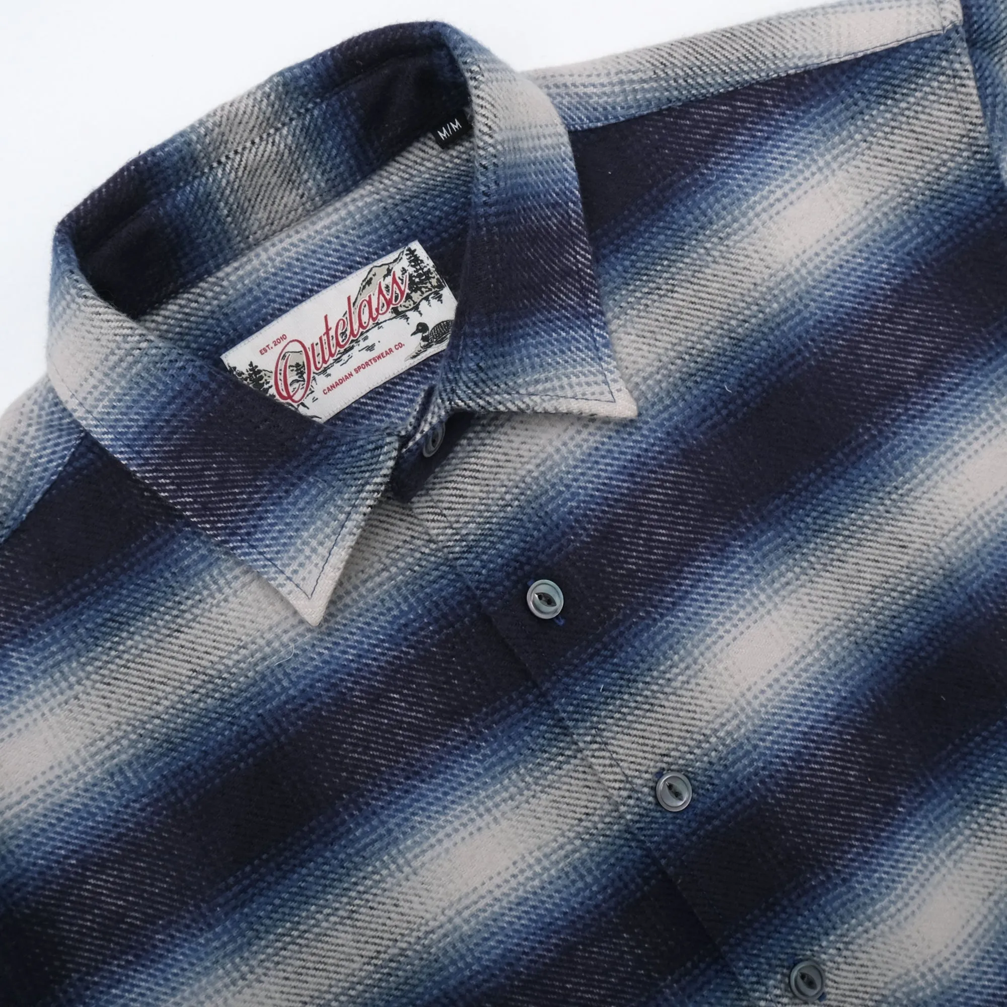 Blue Shadow Plaid Blanket Easy Shirt sold by Outclass product image thumbnail 3