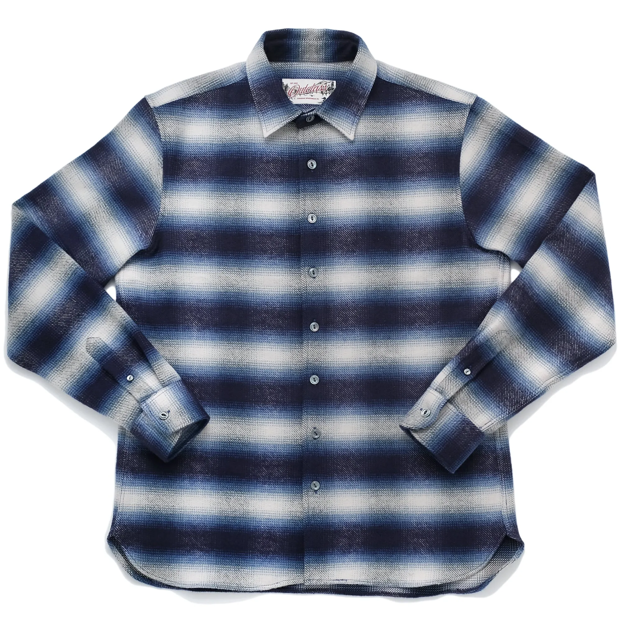 Blue Shadow Plaid Blanket Easy Shirt sold by Outclass