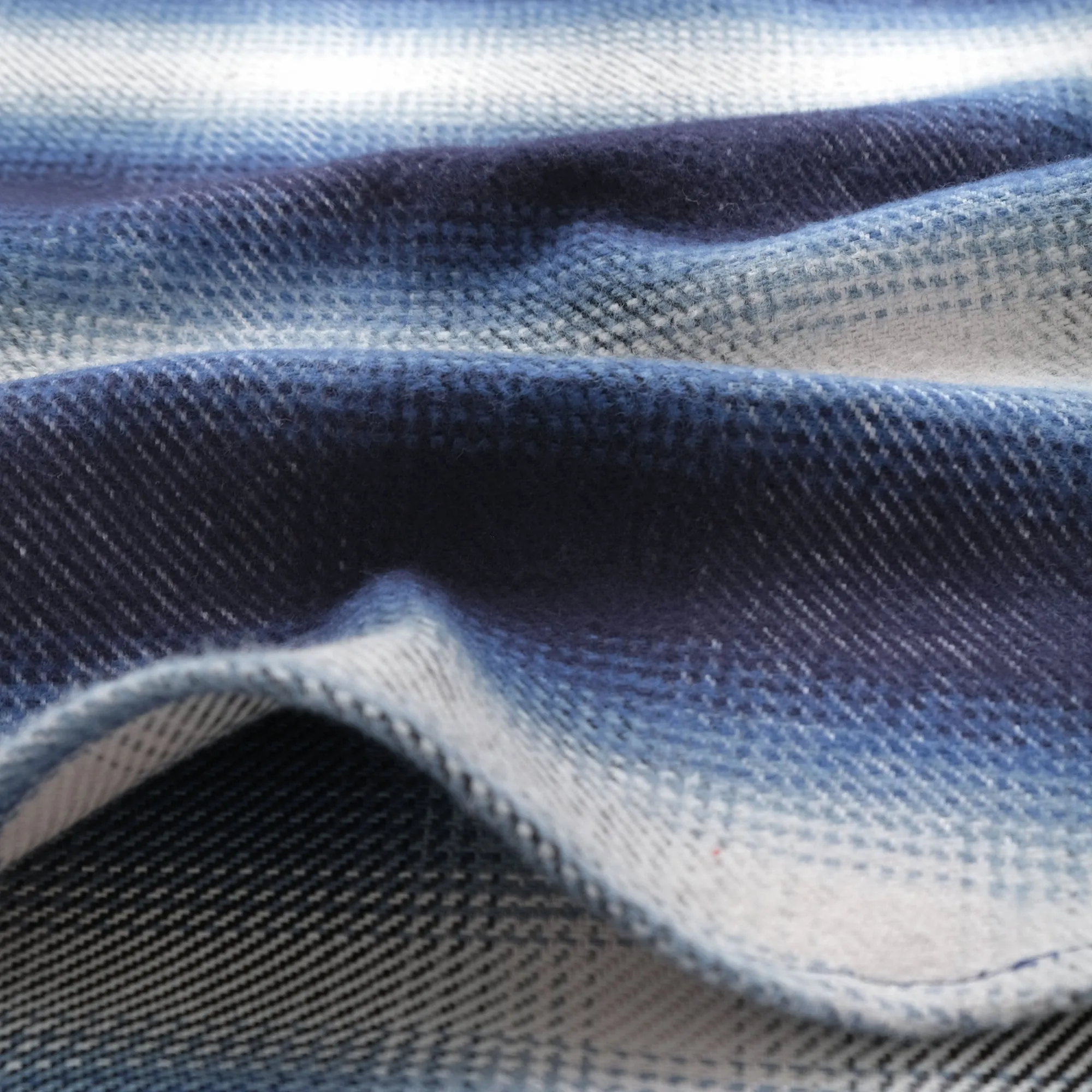 Blue Shadow Plaid Blanket Easy Shirt sold by Outclass product image thumbnail 5